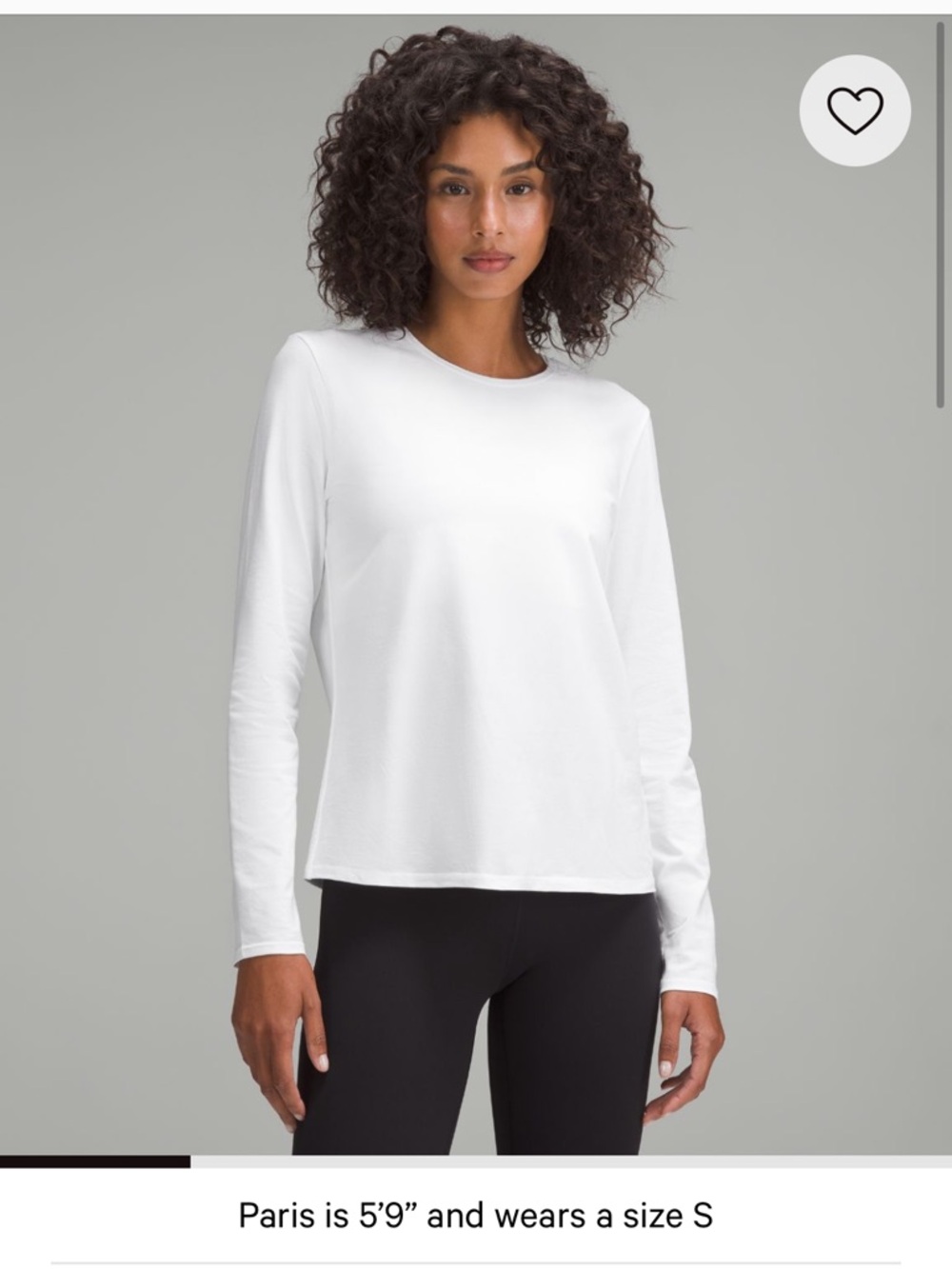 Lululemon soft organic cotton long sleeve t shirt